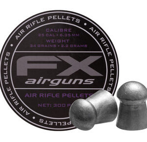 FX Airgun Pellets | .25 Cal | 33.95 Grains | 300 Ct
